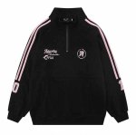 画像2: Three Stripes Stand Collar Half-Zip Sweatshirt　ユニセックス男女兼用 スリーストライプス スタンドカラー ハーフジップスウェットシャツ トレーナー  (2)
