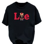 画像1: Smile Bear  Print Round Neck Short Sleeve T-Shirt ユニセックス 男女兼用スマイルベア熊テディーベアプリントラウンドネック Tシャツ (1)