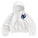 画像8: NY Noodle letter printed Graffiti Print Hoodie ユニセックス 男女兼用 NY Noodle 落書き風 ロゴ スウェットパーカー (8)