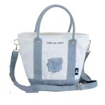 画像2: Tom and Jerry Embroidered Canvas Tote Shoulder Bag　トムとジェリー刺繍キャンバストートショルダーバッグ (2)