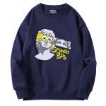 画像2: SpongeBob＆ plaster co-branded round neck sweat shirts pullover   ユニセックス 男女兼用 スポンジボブ & レプリカ スウェット トレーナー (2)