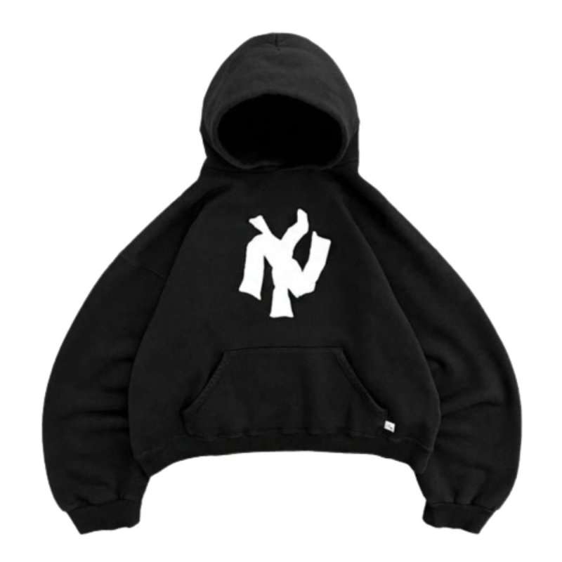 画像2: NY Noodle letter printed Graffiti Print Hoodie ユニセックス 男女兼用 NY Noodle 落書き風 ロゴ スウェットパーカー (2)