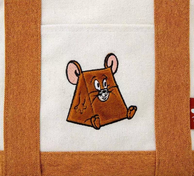画像5: Tom and Jerry Embroidered Canvas Tote Shoulder Bag　トムとジェリー刺繍キャンバストートショルダーバッグ (5)