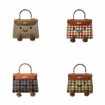 画像5: BKjllycatlm Check Plush Tote Shoulder Crossbody Bag  jllycatlm　チェックスマイルぬいぐるみトートショルダークロスボディーバッグスマイル   (5)