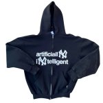 画像9: NY Noodle letter printed Graffiti Print Hoodie ユニセックス 男女兼用 NY Noodle 落書き風 ロゴ スウェットパーカー (9)