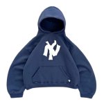 画像1: NY Noodle letter printed Graffiti Print Hoodie ユニセックス 男女兼用 NY Noodle 落書き風 ロゴ スウェットパーカー (1)