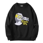 画像4: SpongeBob＆ plaster co-branded round neck sweat shirts pullover   ユニセックス 男女兼用 スポンジボブ & レプリカ スウェット トレーナー (4)