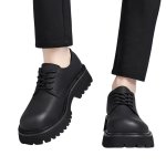 画像3: Quad Platform 3 Hole Shoes ユニセックス 男女兼用 マットブラック クアッド プラットフォーム シューズ 厚底 (3)