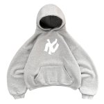 画像3: NY Noodle letter printed Graffiti Print Hoodie ユニセックス 男女兼用 NY Noodle 落書き風 ロゴ スウェットパーカー (3)