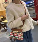 画像7: BKjllycatlm Check Plush Tote Shoulder Crossbody Bag  jllycatlm　チェックスマイルぬいぐるみトートショルダークロスボディーバッグスマイル   (7)