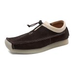画像2: Suede High-Top Moccasin Slip-On Loafers Shoes ユニセックス 男女兼用 スエードハイトップモカシンスリッポンローファーシューズ (2)