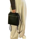 画像6: Lunchbox-shaped leather tote shoulder backpack　 ランチボックス型スクエアレザーバックパックトートショルダーバッグ (6)