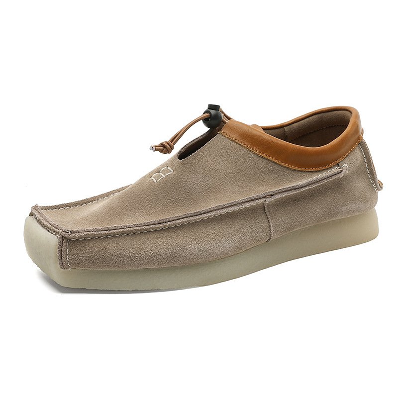 画像1: Suede High-Top Moccasin Slip-On Loafers Shoes ユニセックス 男女兼用 スエードハイトップモカシンスリッポンローファーシューズ (1)