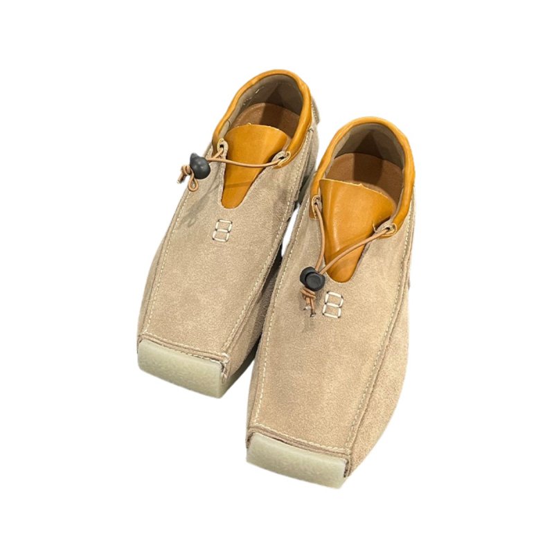 画像3: Suede High-Top Moccasin Slip-On Loafers Shoes ユニセックス 男女兼用 スエードハイトップモカシンスリッポンローファーシューズ (3)