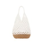 画像2: Rope woven basket tote bag 　ロープ編み籠かごトートバッグ (2)