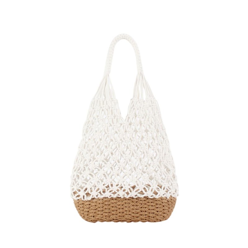 画像2: Rope woven basket tote bag 　ロープ編み籠かごトートバッグ (2)