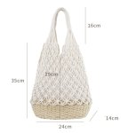画像6: Rope woven basket tote bag 　ロープ編み籠かごトートバッグ (6)