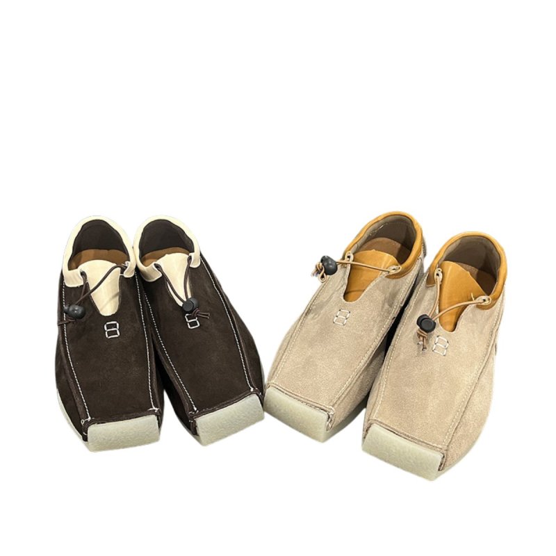 画像5: Suede High-Top Moccasin Slip-On Loafers Shoes ユニセックス 男女兼用 スエードハイトップモカシンスリッポンローファーシューズ (5)