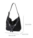 画像10: One-shoulder stylish leather tote with metal hardware, shoulder strap under arm　 ワンショルダースタイリッシュ金具付きレザートートショルダーアンダーアームバッグ (10)