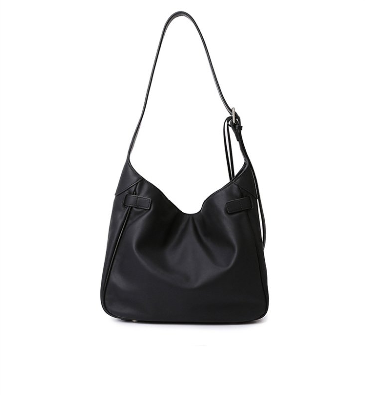 画像8: One-shoulder stylish leather tote with metal hardware, shoulder strap under arm　 ワンショルダースタイリッシュ金具付きレザートートショルダーアンダーアームバッグ (8)