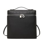 画像2: Lunchbox-shaped leather tote shoulder backpack　 ランチボックス型スクエアレザーバックパックトートショルダーバッグ (2)