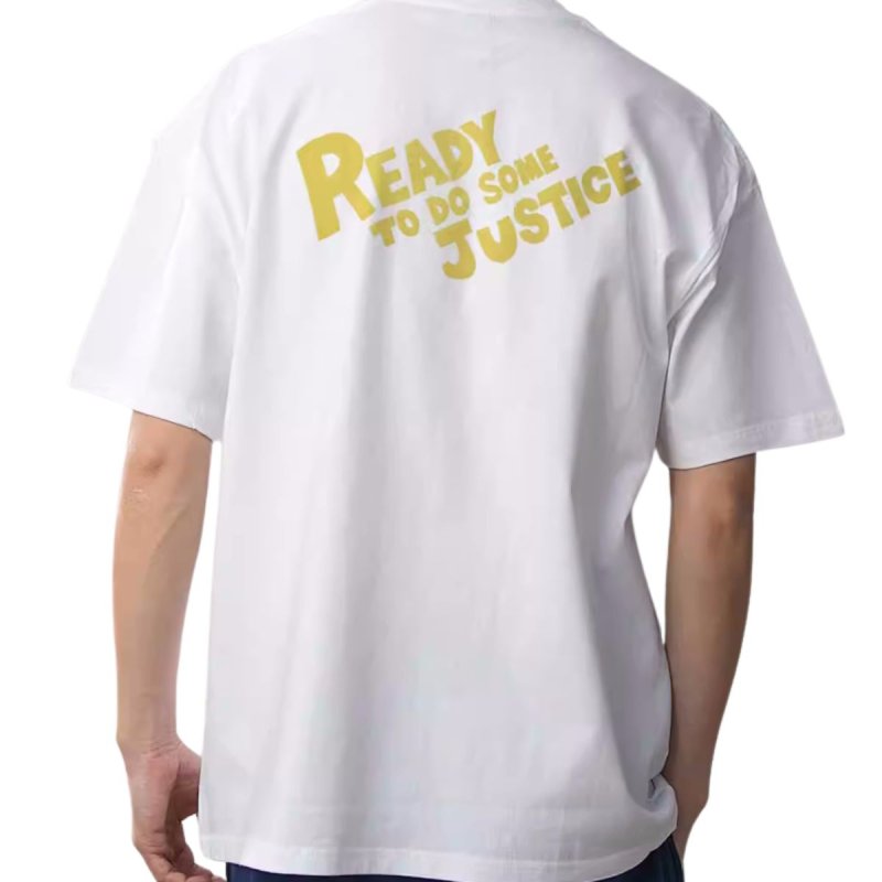 画像2:  Zootopia Sheriff Judy Printprint round neck short sleeve T-shirt  ユニセックス 男女兼用ジュディ保安官プリントラウンドネック Tシャツ (2)