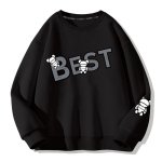 画像3:  Unisex BEST Bear print sweatshirt pullover  男女兼用 ユニセックスベストベア熊プリントロングスリーブトレーナー プルオーバー (3)