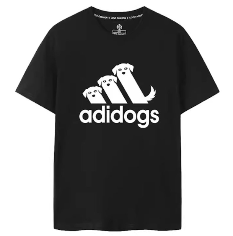 画像2: adidogs print round neck short sleeve T-shirt  ユニセックス 男女兼用adidogsアディドッグプリントラウンドネック Tシャツ (2)