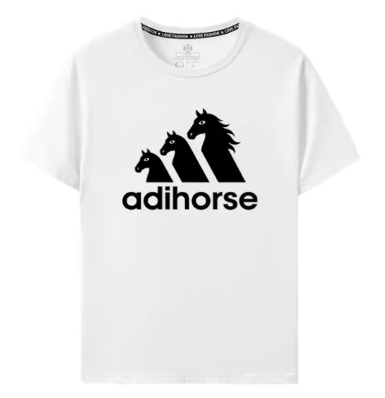 画像2: adihorse print round neck short sleeve T-shirt  ユニセックス 男女兼用adihorseアディホースプリントラウンドネック Tシャツ (2)