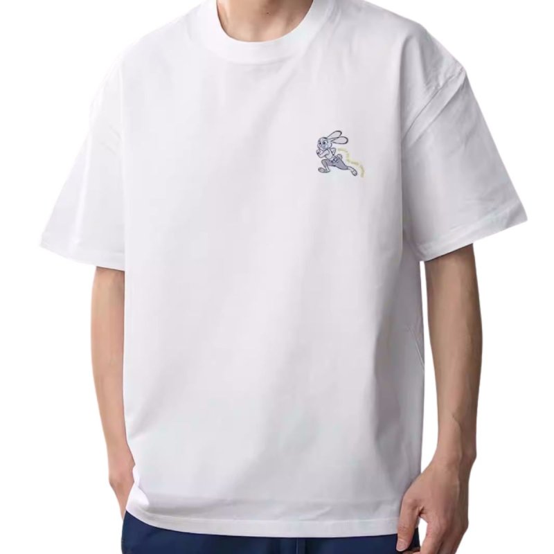 画像1:  Zootopia Sheriff Judy Printprint round neck short sleeve T-shirt  ユニセックス 男女兼用ジュディ保安官プリントラウンドネック Tシャツ (1)