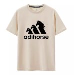 画像5: adihorse print round neck short sleeve T-shirt  ユニセックス 男女兼用adihorseアディホースプリントラウンドネック Tシャツ (5)