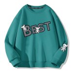 画像6:  Unisex BEST Bear print sweatshirt pullover  男女兼用 ユニセックスベストベア熊プリントロングスリーブトレーナー プルオーバー (6)