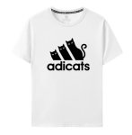 画像1: adicats print round neck short sleeve T-shirt  ユニセックス 男女兼用adicats アディキャッツプリントラウンドネック Tシャツ (1)