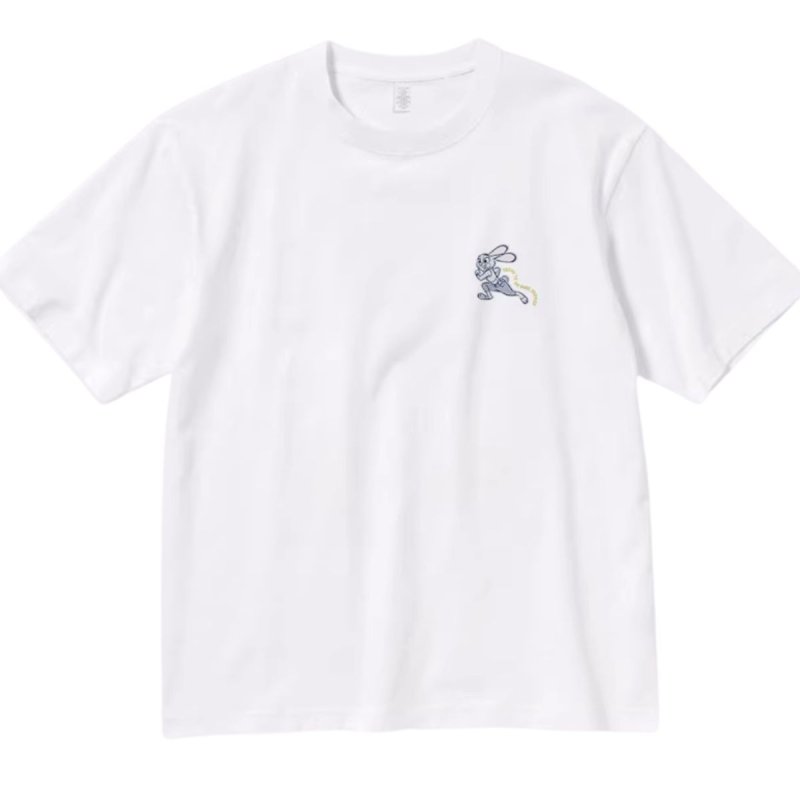 画像3:  Zootopia Sheriff Judy Printprint round neck short sleeve T-shirt  ユニセックス 男女兼用ジュディ保安官プリントラウンドネック Tシャツ (3)