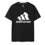 画像1: adihorse print round neck short sleeve T-shirt  ユニセックス 男女兼用adihorseアディホースプリントラウンドネック Tシャツ (1)
