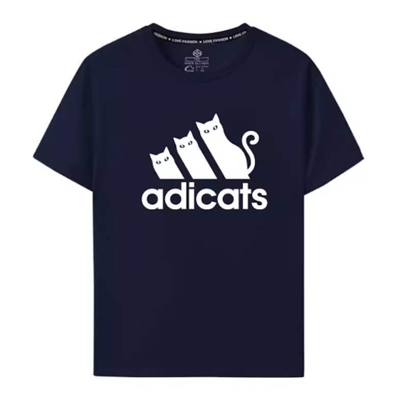 画像4: adicats print round neck short sleeve T-shirt  ユニセックス 男女兼用adicats アディキャッツプリントラウンドネック Tシャツ (4)