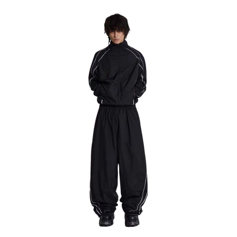 画像1: 26SS Jaded London Unisex Black Vapor Tracksuit Bottoms Set Up Jacket + Pant ユニセックス 男女兼用 ジェイデッドロンドンマッチング セットアップ トラックスーツ 上下 (1)