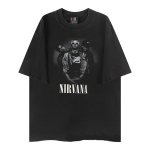 画像1: Nirvana vintage style Print round neck short sleeve T-shirt  ユニセックス 男女兼用ニルヴァーナビンテージスタイルフォトプリントラウンドネック Tシャツ (1)