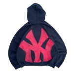画像6: BIG NY Noodle letter printed Graffiti Print Vintage Hoodie ユニセックス 男女兼用 NY Noodle 落書き風 グラフィティ ロゴ 古着風 ヴィンテージ風 スウェットパーカー (6)