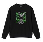 画像1:  Unisex Rabbit sunglasses print long sleeve sweatshirt pullover  男女兼用 ユニセックスラビットサングラスプリントロングスリーブトレーナー プルオーバー (1)