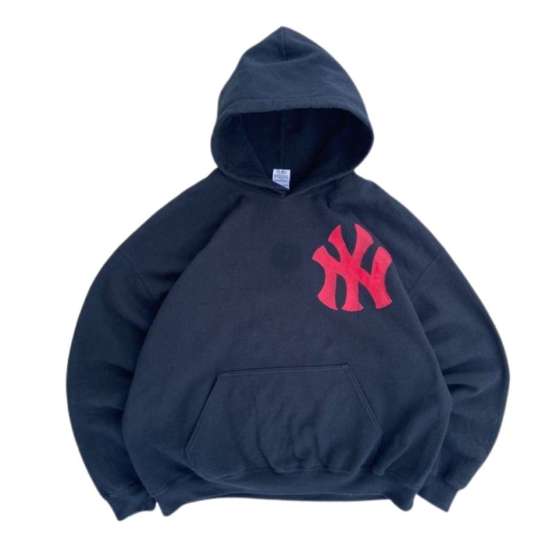 画像7: BIG NY Noodle letter printed Graffiti Print Vintage Hoodie ユニセックス 男女兼用 NY Noodle 落書き風 グラフィティ ロゴ 古着風 ヴィンテージ風 スウェットパーカー (7)