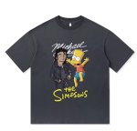 画像6: Bart Simpson x Michael Jackson round neck short sleeve T-shirt  ユニセックス 男女兼用バートシンプソン×マイケルジャクソンプリントラウンドネック Tシャツ (6)
