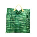 画像1: Green Check Large Capacity Tote Bag　ユニセックスグリーンチェックラージキャパシティトートショルダーバッグ (1)