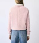 画像5: Women's Fashionable Bear Girl Braided Round Neck Sweater ファッショナブルベアガール編み込みラウンドネックウールセータープルオーバー ルーニー・テューンズ (5)
