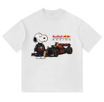 画像2: Snoopy x F1 Red Bull round neck short sleeve T-shirt  ユニセックス 男女兼用スヌーピー×F1レッドブルプリントラウンドネック Tシャツ (2)