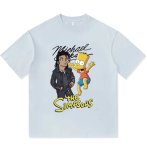 画像5: Bart Simpson x Michael Jackson round neck short sleeve T-shirt  ユニセックス 男女兼用バートシンプソン×マイケルジャクソンプリントラウンドネック Tシャツ (5)