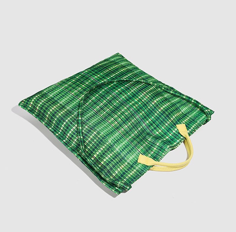 画像8: Green Check Large Capacity Tote Bag　ユニセックスグリーンチェックラージキャパシティトートショルダーバッグ (8)