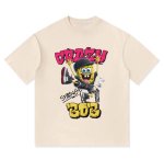画像3: Crazy Spongebob round neck short sleeve T-shirt  ユニセックス 男女兼用クレージースポンジボブプリントラウンドネック Tシャツ (3)