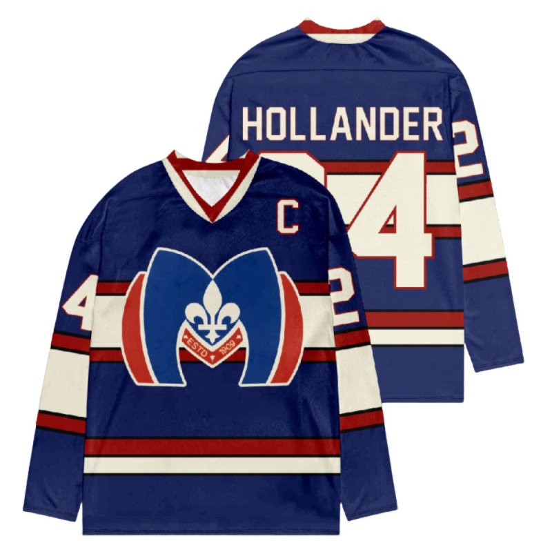 画像1: 3D Digital Print V-Neck Ice Hockey Uniform Long Sleeve T-Shirt 3DデジタルプリントVネック アイスホッケーユニフォームロングスリーブTシャツ ユニセックス 男女兼用 (1)