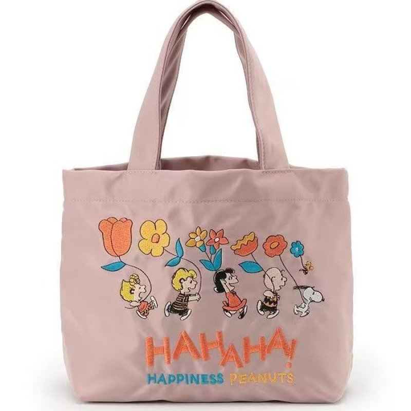 画像3: Happy Snoopy & Friends Embroidered Tote Bag　ユニセックスハッピースヌーピー&フレンズトートショルダーバッグ  (3)